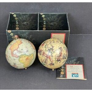 Authentic Models The Heavens and the Earth in 1551 Globe Ornaments wOriginal Box